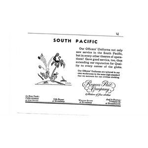 South Pacific Rogers Pete Company Officers Uniform 1950s Vintage Print Ad 9 in